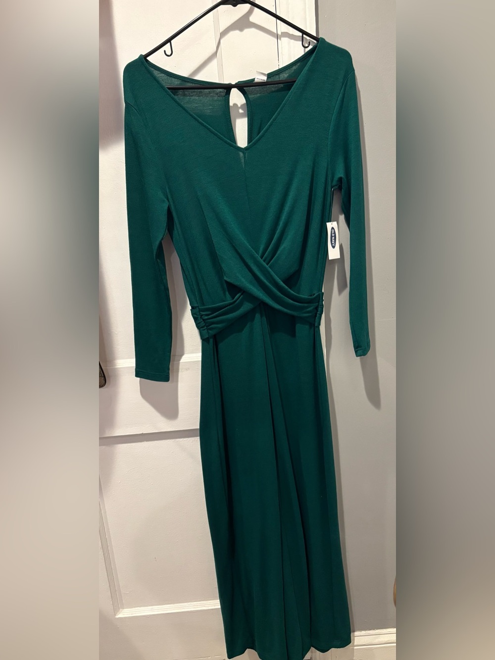 Old Navy Emerald Green Long Sleeve Twist-Front jumpsuit NWT